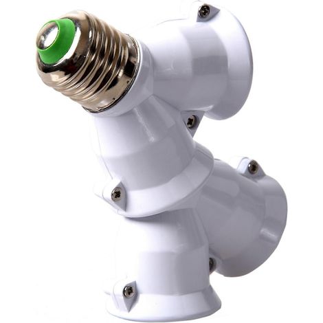 Adaptateur 4X E27 Convertisseur E27 vers baïonnette double vis (1/5)
