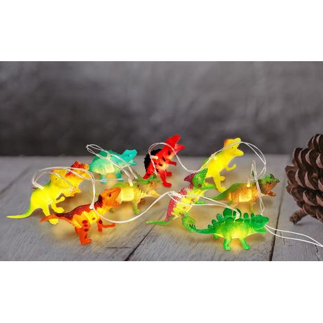 Guirlande lumineuse dinosaure 10 LED 2 mètres - Décoration chambre enfant, lampe veilleuse fête et amusement (1/5)