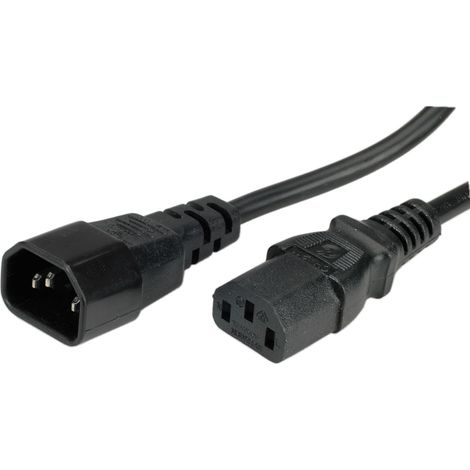 BACHMANN CÂBLE C14 À C13 10 A 2,5 M NOIR, 1 PIÈCE, 356.130 19071152