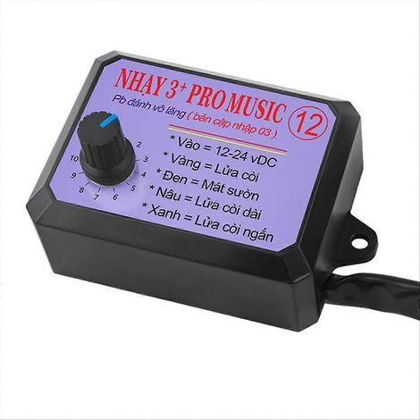Contrôleur de klaxon électronique musical 12V-24V à 12 sons + 3 haut-parleurs Pro avec boîtier de commande et réglage du volume (1/5)