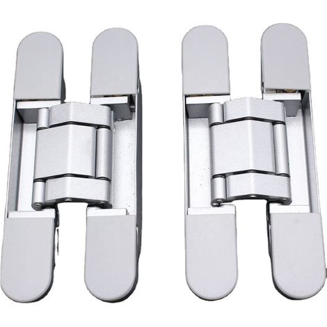 Bisagra Invisible Plateada 150mm, Carga 40kg para Puertas de 30-45mm – Ideal para Renovación de Interiores (1/4)