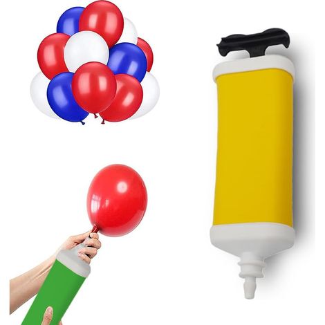 Pompa per Palloncini Manuale da 22 cm - Pompetta gonfiatore ad Aria per Palloncini modellabili Compleanno, Anniversario, Matrimonio e Feste - Colori A (1/4)