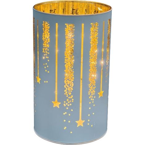 TrendLine Glasgefäß Glas Ø 10 x 17 cm weiß Windlicht