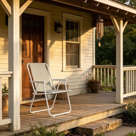 Chaise de jardin pliable très légère structure solide parfaite pour le camping la plage et les activités extérieures (1/5)