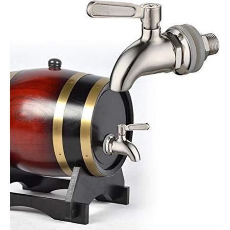 Da.Wa Robinet de Tonneau en Inox,Robinet Vinaigrier,Robinet de Distributeur de Boissons,Robinet pour Tonneau de Vin ou Bière 16mm (1/4)