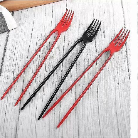 Lot de 24 fourchettes et baguettes combinées (rouge) (1/3)
