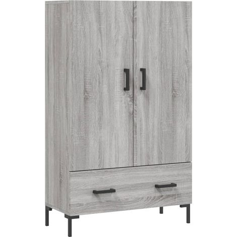 Credenza credenza cassettiera mobile contenitore organizer cucina soggiorno soggiorno alto Sonoma 69,5 x 31 x 115 cm pannelli compositi grigio 020035407