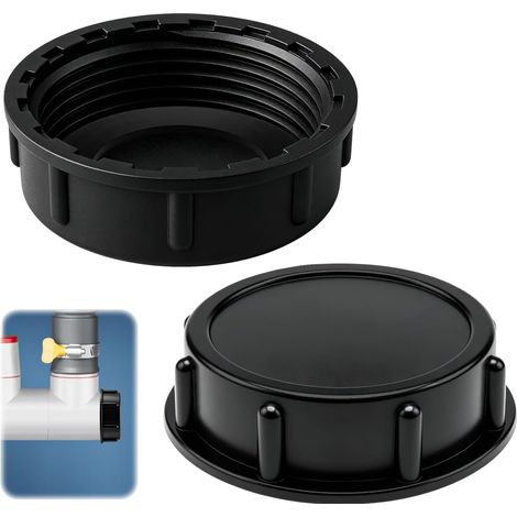 2 Pièces Bouchons d'Obturation 40mm pour Tuyau d'Évacuation (Noir) (1/5)