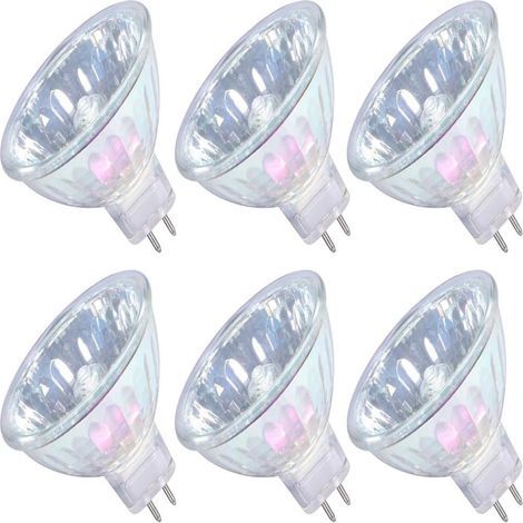MR16 Halogenlampor 20W 12V GU5.3 Spotlights för Takbelysning Dimbar, 36° Strålvinkel, 3000K Varmvitt, 2-stiftsbas, 6-pack