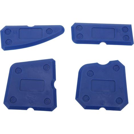 Grattoir à mastic, kit d'outils de 4 pièces pour mastic silicone, verre et ciment