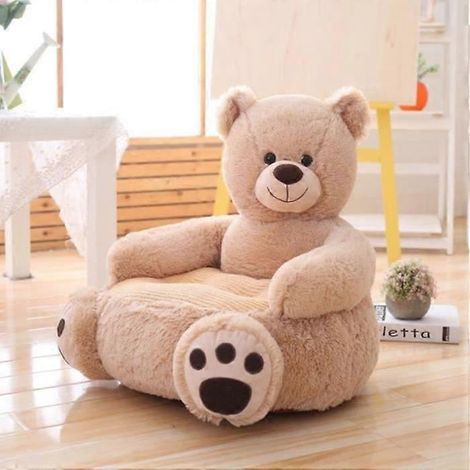 Pouf poire SXBCyan pour enfants, petit canapé enfant, fauteuil mignon style dessin animé, pouf ottoman, siège princesse, futon, fauteuil ours (1/5)