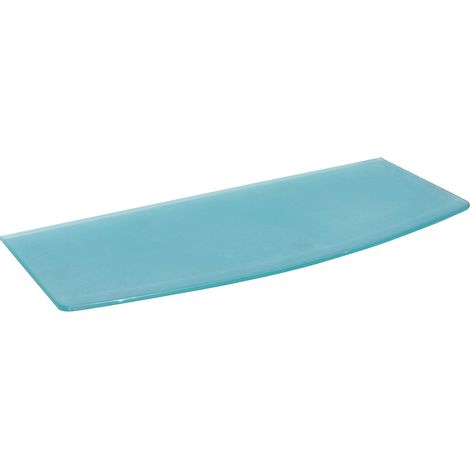 MASIDEF - RIPIANO PER MENSOLE IN VETRO SATINATO TEMPERATO 60X20/24X8MM - LEGGERMENTE RICURVO
