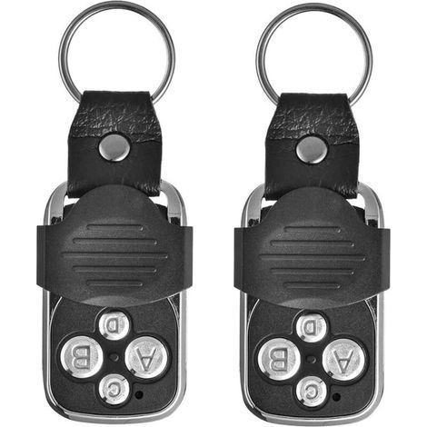 Lot de 2 télécommandes universelles sans fil à 4 boutons. duplicateur de télécommande de portail. fréquence 270-433.92 MHz. code fixe. télécommande de porte de garage (1/4)