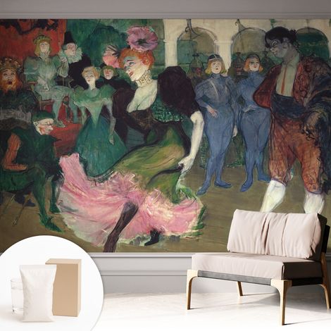Papier peint intissé décoratif pour salon chambre et cuisine Facile à poser avec colle Danse de bal 312x219 cm (1/5)