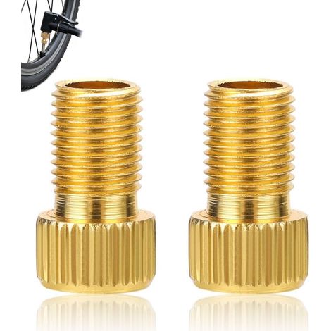 2 pièces Adaptateur de Pompe à Vélo, embout pompe vélo, Adaptateur Valve de Vélo DV AV SV, Velo Pompe Valve Connecteurs, Adaptateurs d'aiguille de Pompe à Bille/Pompe à air/Compresseur (A) (1/5)