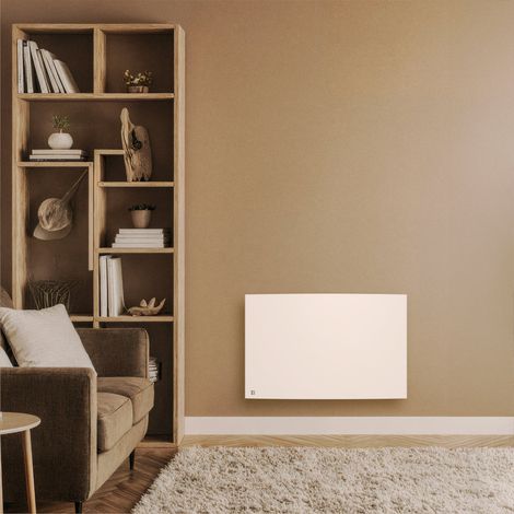 Radiateur électrique fixe à inertie sèche fonte 1500W Bestherm BIA horizontal blanc