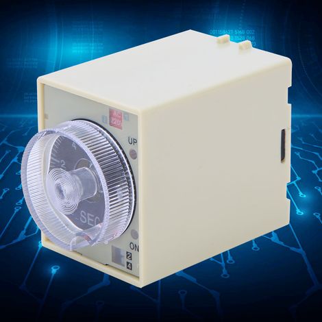 Zeitverzögerungsrelais mit Drehknopf, hochwertigen Legierungskontakten und Polycarbonatgehäuse (ST3PA D), 220 V AC, 50/60 Hz (1/5)