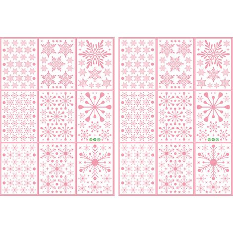 Sticker Fenêtre Flocon De Neige - Adhésif Statique Sans Colle - Décoration Noël Hiver - 2 Sets (1/5)