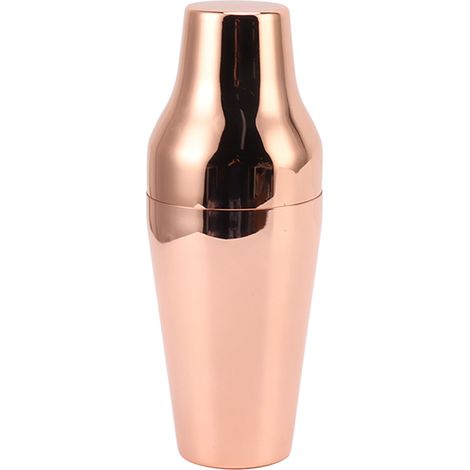 Cocktailshaker aus Edelstahl, zweiteiliger Martini-Mixer im französischen Stil für Bar, Zuhause, Camping, Picknick, Roségold. (1/5)