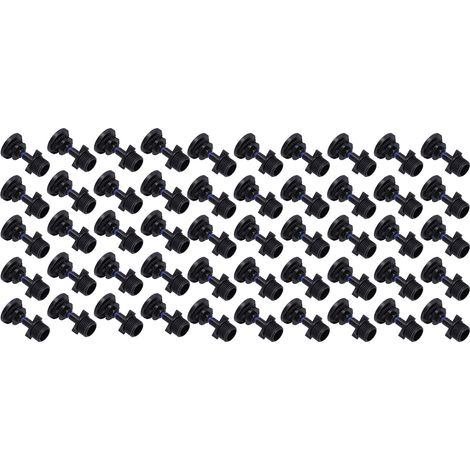 Lot de 50 arroseurs à double buse, filetage mâle G1/2, rotation à 360°, pour jardin et pelouse. (1/5)