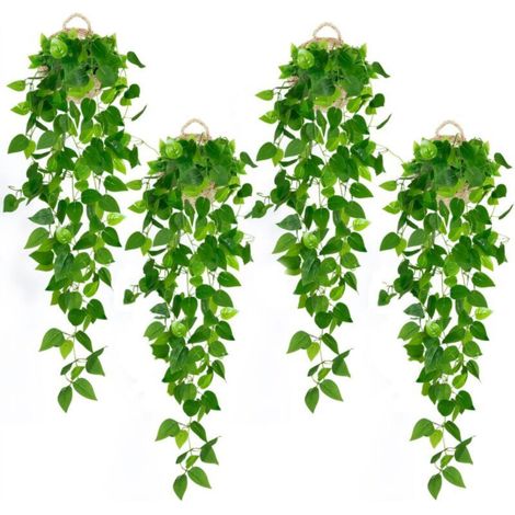 Artificial Plants, Artificial Ivy Garland Vine 4 Pieces Artificial Ivy Garland Decoration for Celebration, Wedding, Kitchen, Garden, Office [Energy Class A+++] (1/5)