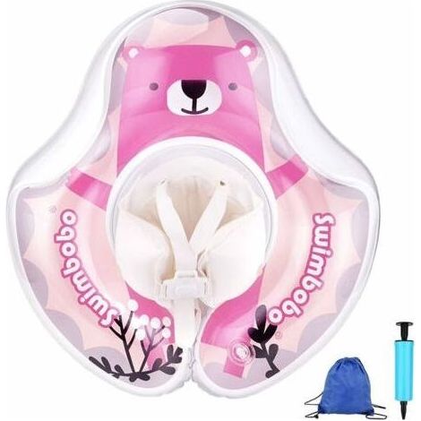 Bébé Siège De Piscine, Flotteur Gonflable pour Enfants Bague De Natation Flottante,Enfants Bébé Siège De Piscine Réglable, Nager Piscine Jouet pour L'âGe de 6-30 Mois Enfants en Bas âGe Rose (1/5)