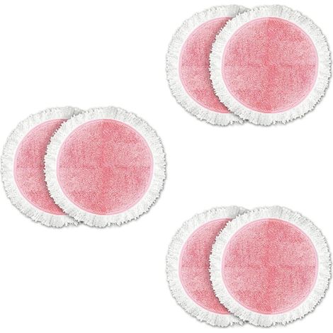 CSPARKV - Juego de 6 paños de repuesto para mopa a vapor, almohadillas de limpieza para mopa eléctrica de las series 8 y 9, repuestos para mopa de piso, diámetro: 21,5 (1/4)