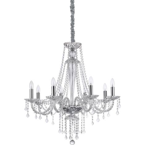 Ideal Lux Amadeus - Suspension à 8 ampoules transparentes, E14 (1/2)
