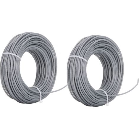 2PCS Compatible ART 24 27 30 36 2.0mm 24m Fils de Tonte Gris - KZQ (1/5)