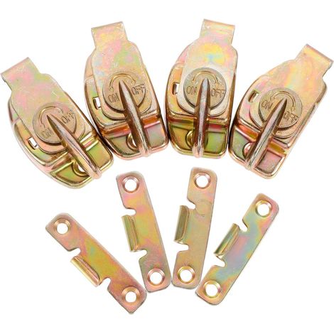 Lot de 4 verrous de sécurité pour palettes, fermeture à clé (1/5)
