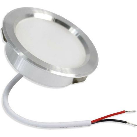 Faretto Led 3w Ad Incasso Rotondo Luce Calda Fredda Naturale Opaco Bordo Argento (1/2)