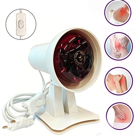 Lampe à lumière rouge 110 W - lampe infrarouge - lampe chauffante rouge - chaleur douce - angle réglable, soulage efficacement la fatigue musculaire (1/5)