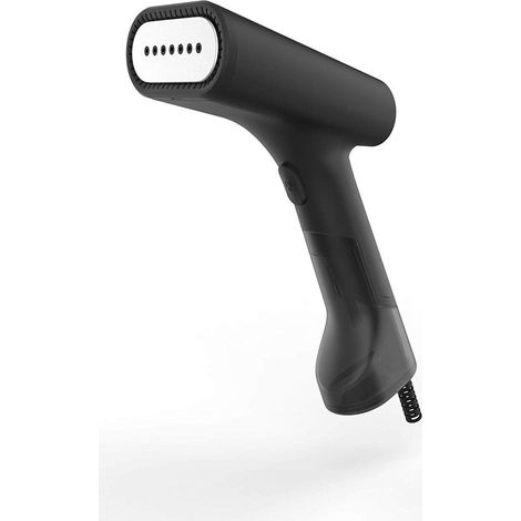 SteamOne DTC120B Stiro Verticale Portatile, Piastra in Acciaio Inox, 1800 W, Serbatoio 120 ml, Pronto in 35 Secondi, Getto Vapore 28g/min. Colore Nero, Inossidabile, Lana, 1800W (1/4)