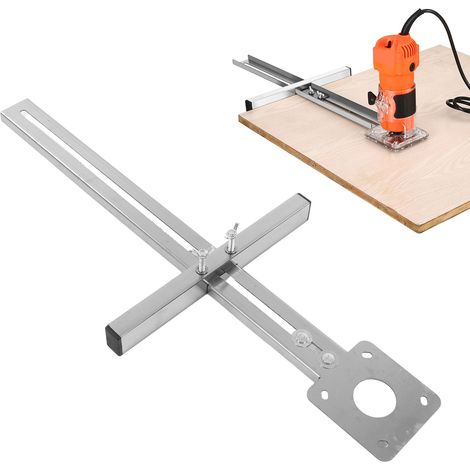 GARRYFIZH Gabarit de Coupe Circulaire pour Bois - ‌Jig en Acier‌ Alliage Guide pour Cutter et Défonceuse Facile Argenté