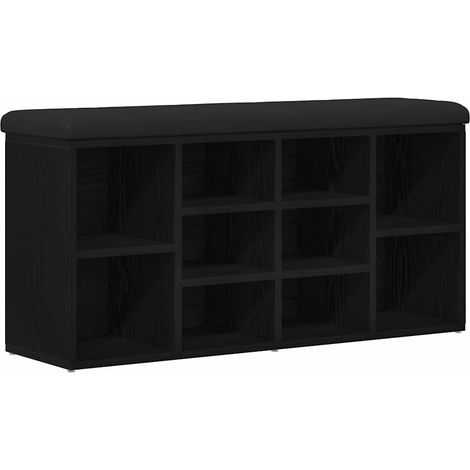 Maison Exclusive - Panca per scarpe Rovere Nero 102 x 32 x 50 cm Legno multistrato