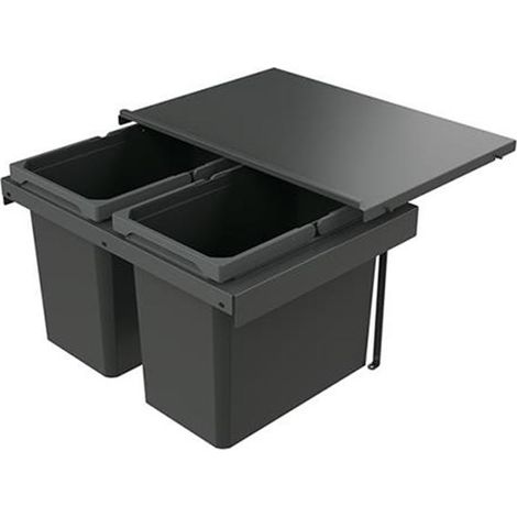 Naber Abfallsammler Cox Stand-UP® 350 S/600-2, für vorhandenen Auszug, anthrazit (1/2)