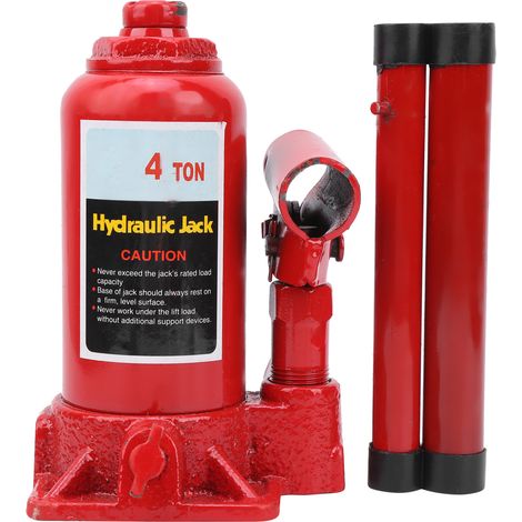 Cric hydraulique 4 tonnes portable professionnel pour levage de voiture, réparation automobile et changement de pneu (1/5)