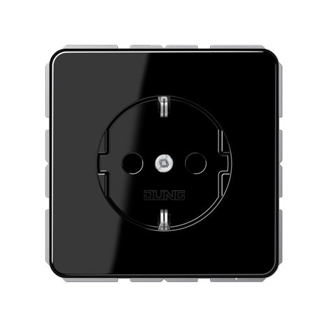 JUNG CD 1520 SW caja de tomacorriente Tipo F Negro