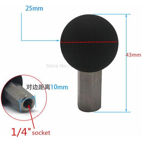 Support de téléphone GPS à rotule noir avec trou de 10 mm pour moto, compatible GoPro, Xiaomi et iPhone. (1/2)