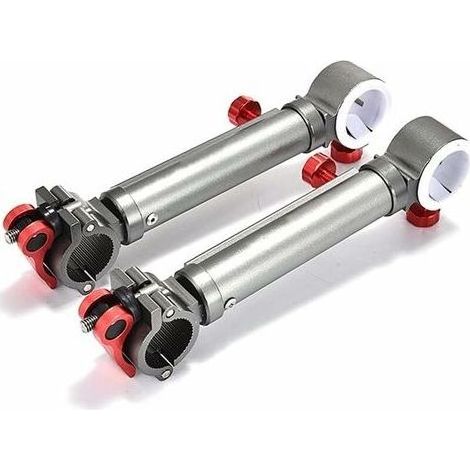 FENOPLASTICA 2-teiliger Schirmhalter für Angelstühle, universelles Schirmhalter-Befestigungswerkzeug, 360°-Befestigungsclip (silber) (1/5)