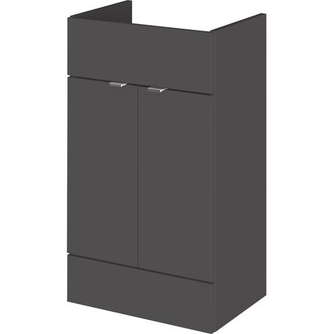Hudson Reed Fusion Vanity Unit 500mm Wide - Gloss Grey (1/3)