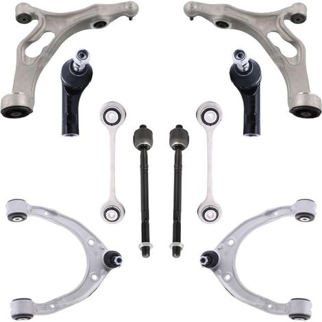 KIT BRACCIO OSCILLANTE 10 PEZZI COMPATIBILE CON PORSCHE CAYENNE (92A) 3.0 Diesel / Kit Sospensione Completo OE/OEM / Bracci Oscillanti + Testine Sterzo / Sostituzione Diretta OEM