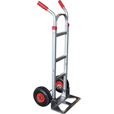 Diable aluminium  capacité 250kg - Dossier plat et roues gonflables - ST250N