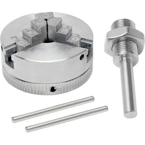 Mandrin de perceuse 3 mâchoires en alliage de zinc – Diamètre 48 mm – Serrage automatique pour bois dur – Compatible perceuses à percussion (1/5)