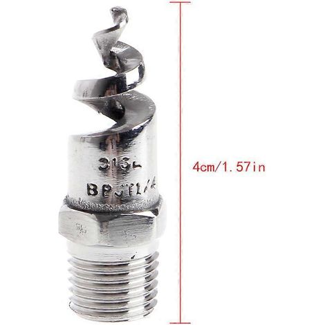 Hier ein Vorschlag für einen Produkttitel auf Französisch (178 Zeichen): Sprühdüse aus Edelstahl, 1/4" 1/2" Spiralkegel, 2-Punkt-Zerstäuber-Sprinklerkopf – Gartenbewässerungstropfer