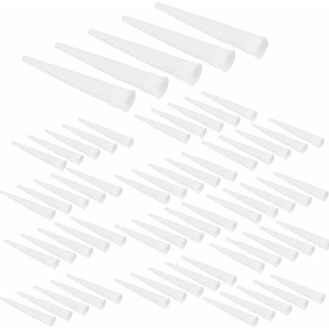 100 pezzi di ugelli in silicone per cartucce, punte di ricambio per ugelli in silicone, ugelli per cartucce (1/4)