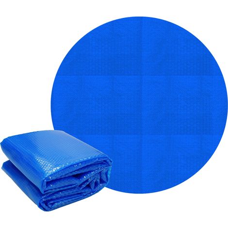 ECD Germany Cubierta Solar para Piscina Redonda Ø 488 cm, Azul, Lona Térmica de Burbujas, Lámina con Espesor de 400 µm, Manta Recortable a Medida, Mantiene la Temperatura y Calienta el Agua (1/5)