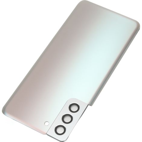 Ersatz-Glasrückseite für Samsung Galaxy S21 Plus mit vorinstallierter Kameralinse (silber) (1/5)