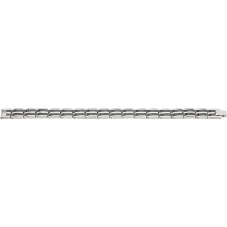 Bracelet magnétique en acier inoxydable pour homme, soulagement de la douleur, thérapie magnétique, bien-être, argent et noir (1/5)