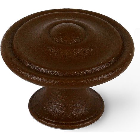 Bouton de meuble  Style classique  Fabriqué en Zamac  Fini brun chocolat  Mesures 353526mm  Système de fixation vissé  Comprend des vis M4  2 unités - talla